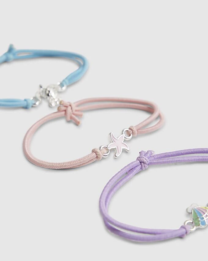 Girls Multi Colour Sealife Bracelet Pack Of 3