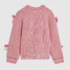Girls Pink 3D Heart and Bows Cardigan