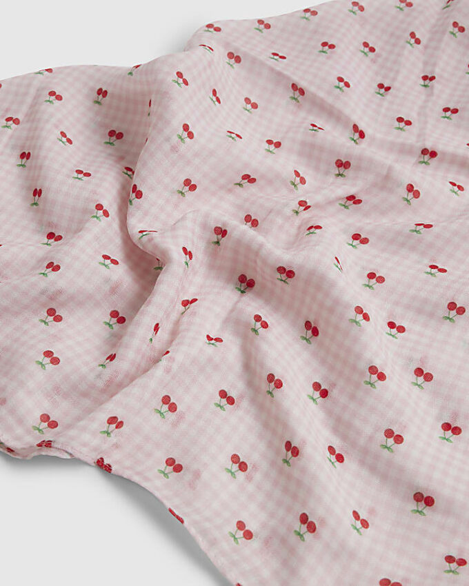 Girls Pink Cherry Bandana