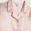 Girls Pink Leopard Satin Pyjamas Set