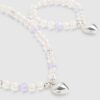 Girls Pink Necklace And Bracelet Set