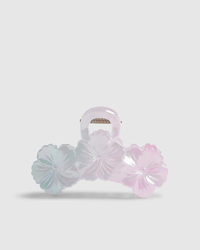 Girls Pink Ombre Flower Hair Clip
