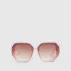 Girls Pink Ombre Oversized Sunglasses
