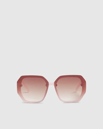 Girls Pink Ombre Oversized Sunglasses