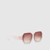 Girls Pink Ombre Oversized Sunglasses