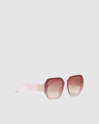 Girls Pink Ombre Oversized Sunglasses