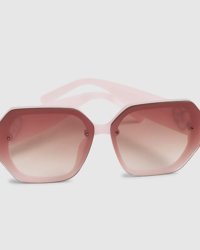 Girls Pink Ombre Oversized Sunglasses