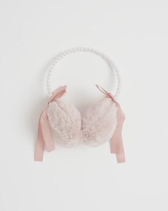 Girls Pink Pearl Earmuffs