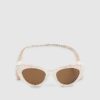 Girls Pink Scalloped Cat Eye Sunglasses