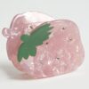 Girls Pink Strawberry Claw Hair Clip