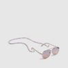 Girls Purple Cut Out Heart Aviator Sunglasses