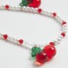 Girls Red Cherry Phone Charm