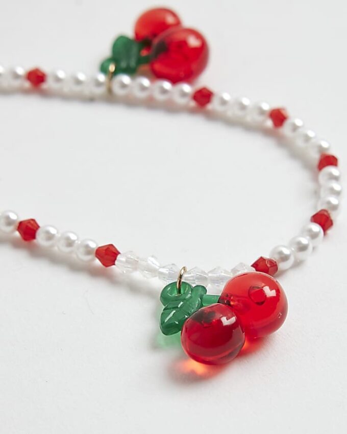 Girls Red Cherry Phone Charm