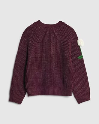 Girls Red Tulip Cardigan