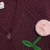 Girls Red Tulip Cardigan