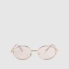 Girls Rose Gold Oval Sunglasses