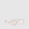 Girls Rose Gold Oval Sunglasses