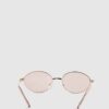 Girls Rose Gold Oval Sunglasses