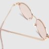 Girls Rose Gold Oval Sunglasses