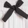 Girls White Corsage Satin Pyjamas Set