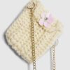 Girls Yellow Knitted Flower Jumper With Bag