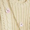 Girls Yellow Knitted Flower Jumper With Bag