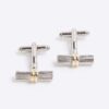Gold and Silver Mixed Metal Bar Cufflinks
