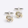 Gold and silver Mixed Metal Knot Cufflinks