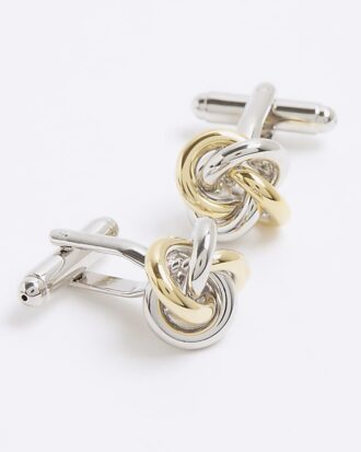 Gold and silver Mixed Metal Knot Cufflinks
