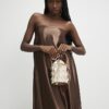 Gold Diamante Cage Basket Bag