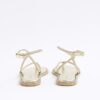 Gold Embellished Twist Strappy Sandals