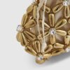 Gold Flower Beaded Clutch Bag
