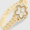 Gold Flower Face Watch