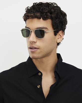 Gold Hexagon Sunglasses
