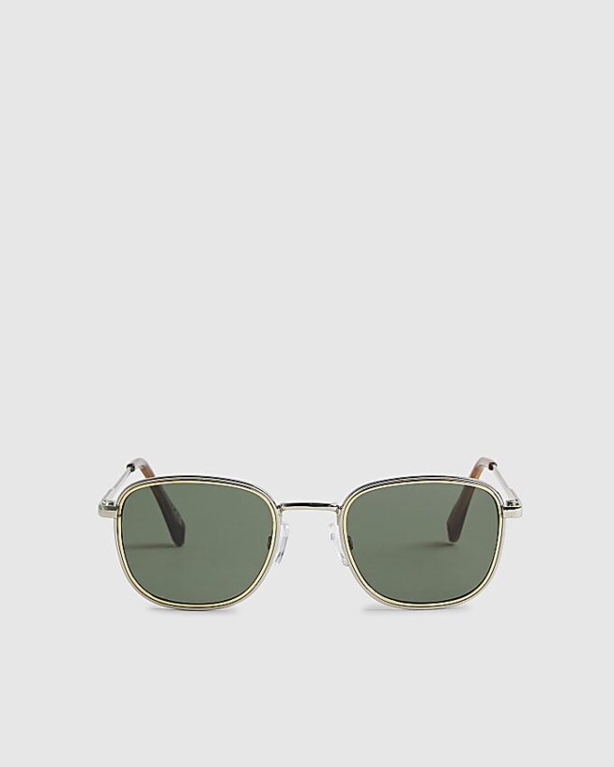 Gold Hexagon Sunglasses