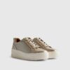 Gold Lace Up Flatform Trainers