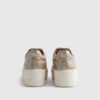Gold Lace Up Flatform Trainers