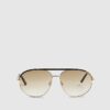 Gold Metal Aviator Sunglasses