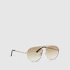 Gold Metal Aviator Sunglasses