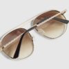 Gold Metal Aviator Sunglasses