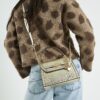 Gold Mini Cross Body Tote Bag