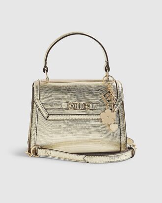 Gold Mini Cross Body Tote Bag