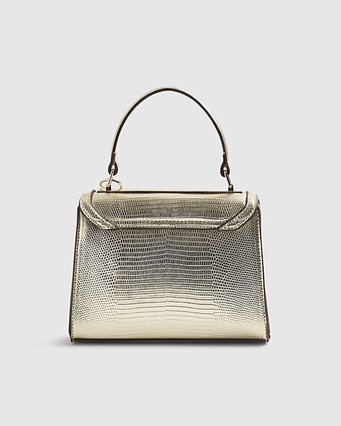 Gold Mini Cross Body Tote Bag
