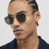 Gold Monogram Hexagon Smoke Lens Sunglasses
