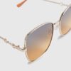 Gold Ombre Square Oversized Sunglasses