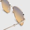Gold Ombre Square Oversized Sunglasses