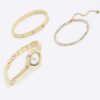 Gold Oval Watch And Bracelet Multipack