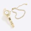 Gold Oval Watch And Bracelet Multipack
