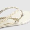 Gold Pearl Thong Jelly Flip Flops
