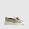 Gold Ring Twist Slip On Trainers